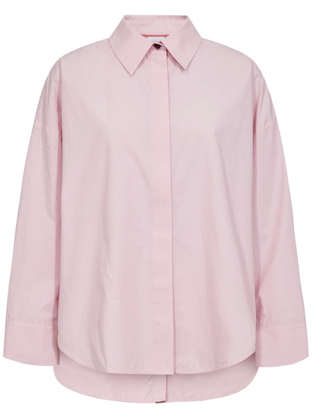 Soft Pink Cotton Button Back Shirt by Nümph