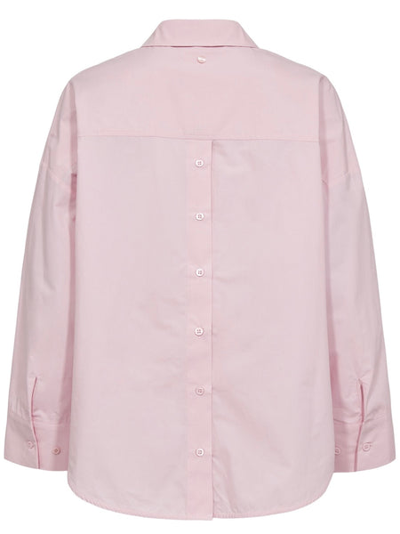 Soft Pink Cotton Button Back Shirt by Nümph
