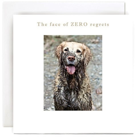 'Zero Regrets' Dog Card By Susan O'Hanlon