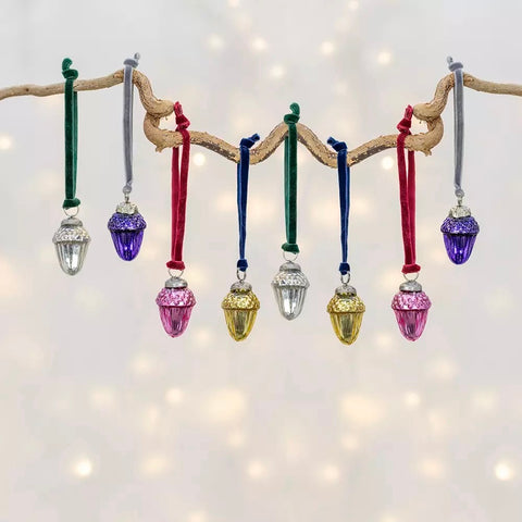 Silver Hanging Acorn Decoration by Grand Illusions