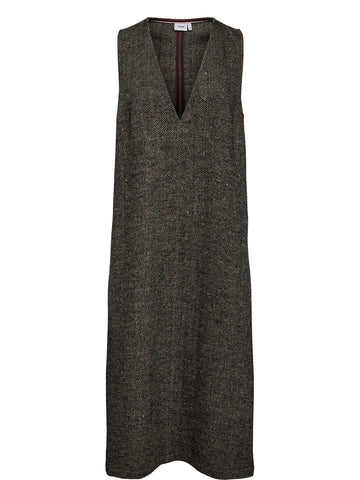 Herringbone Pinafore Dress By Nümph