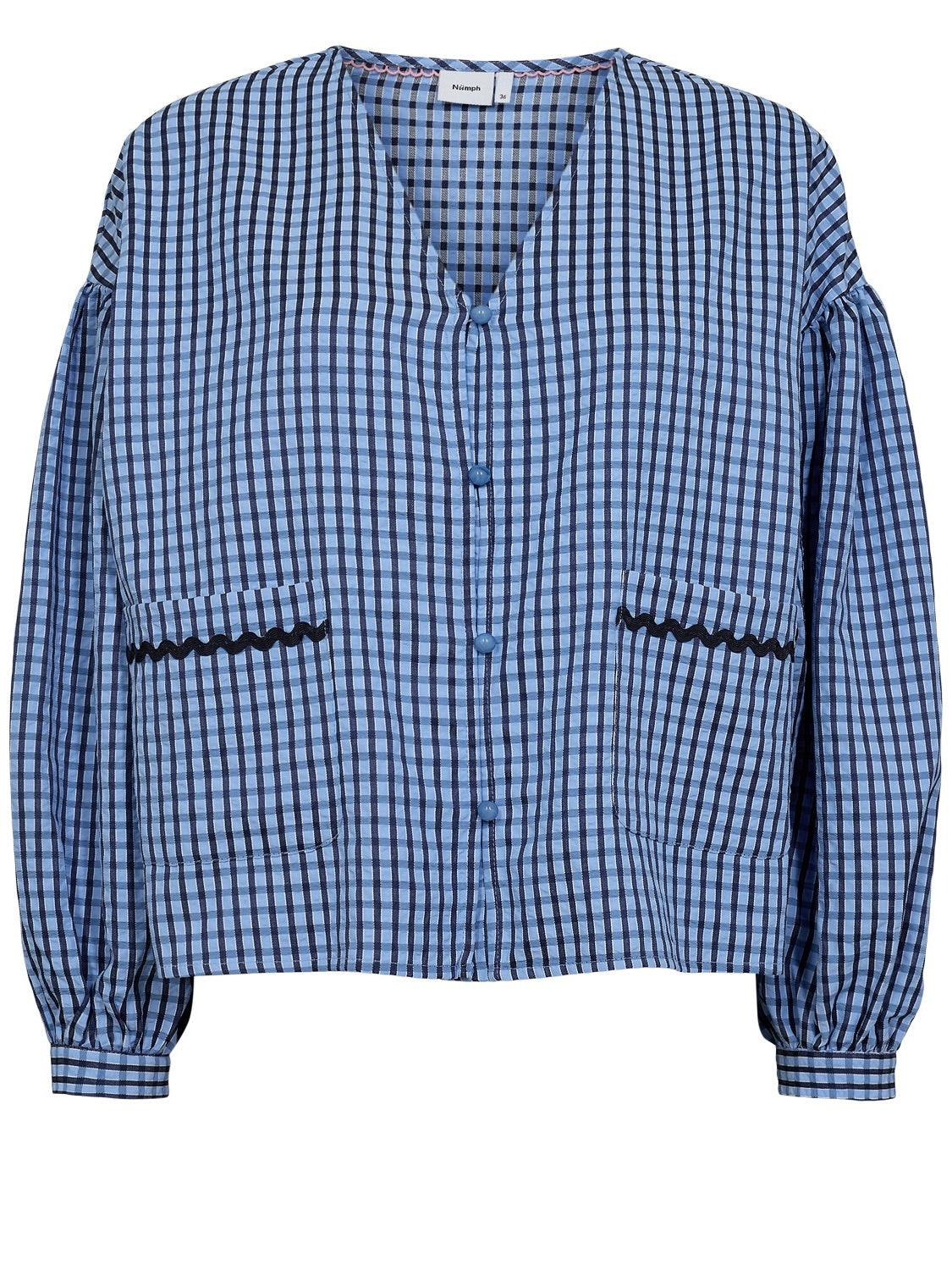 Blue Gingham Blouse by Nümph