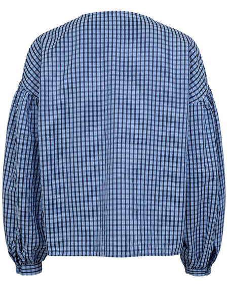 Blue Gingham Blouse by Nümph