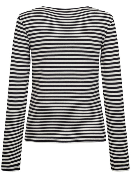 Black & White Striped Jersey Tee By Nümph