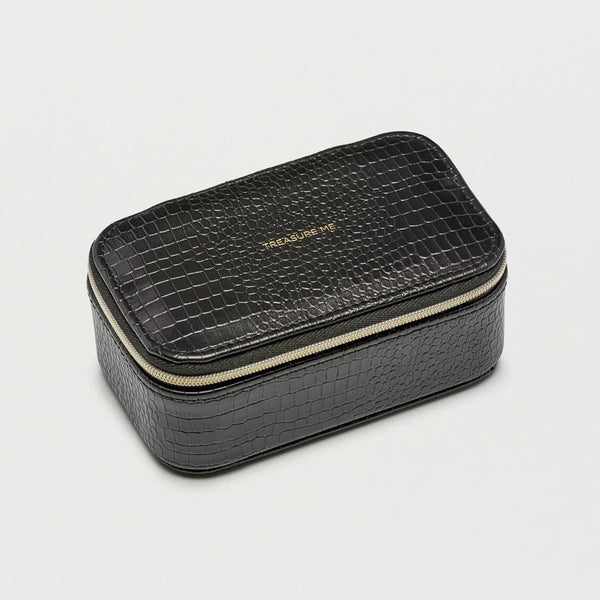 Black Crocodile Treasure Me Mini Jewellery Box by Estella Bartlett