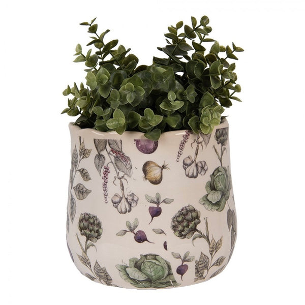 Large Vegetable Pattern Ceramic Planter