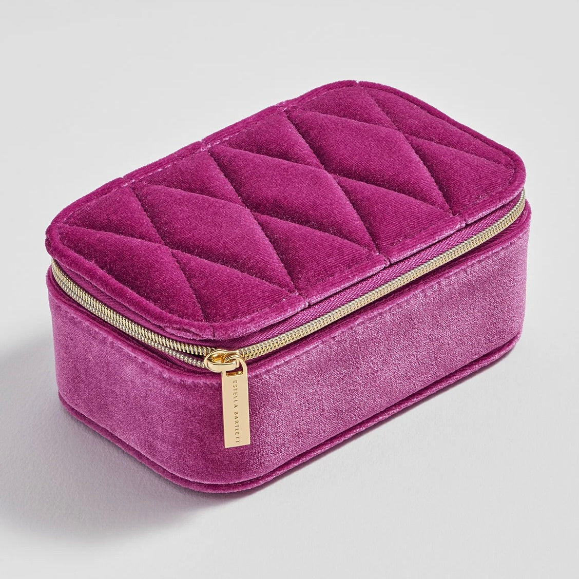 Pink Quilted Mini Jewellery Box by Estella Bartlett