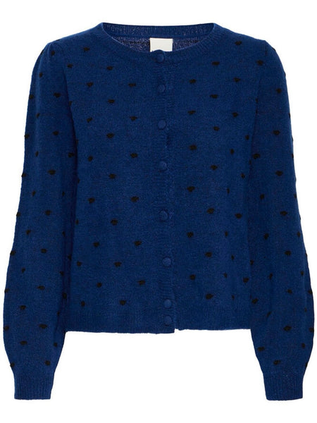 Navy Polka Dot Cardigan By ICHI