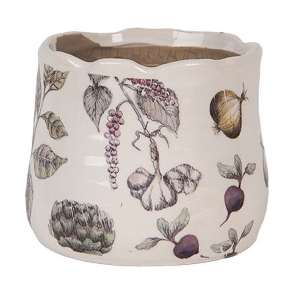 XSmall Vegetable Pattern Ceramic Planter