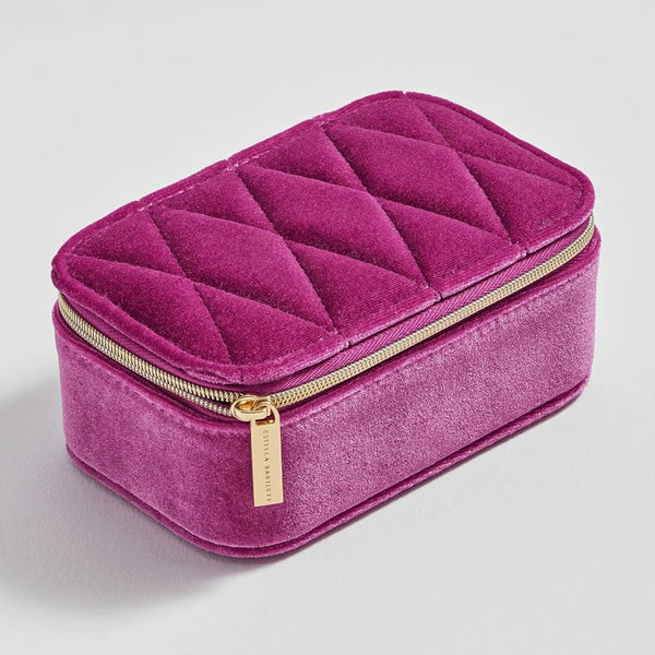 Pink Quilted Mini Jewellery Box by Estella Bartlett