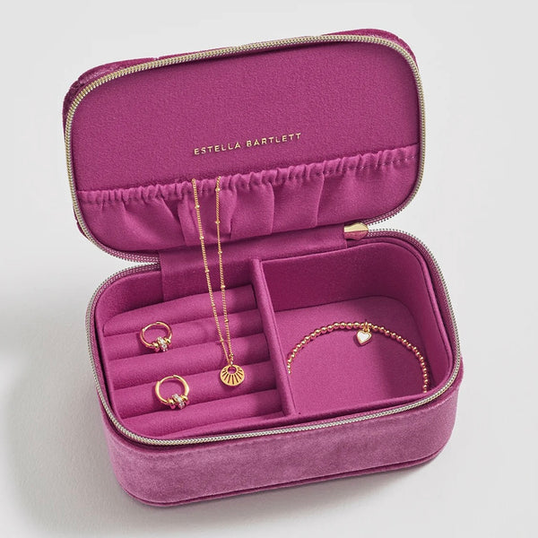 Pink Quilted Mini Jewellery Box by Estella Bartlett