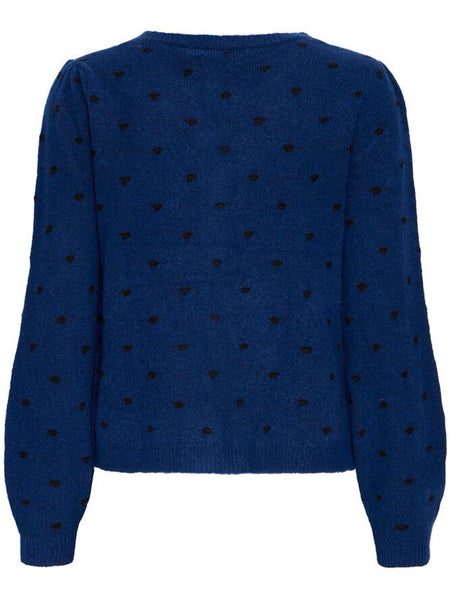 Navy Polka Dot Cardigan By ICHI