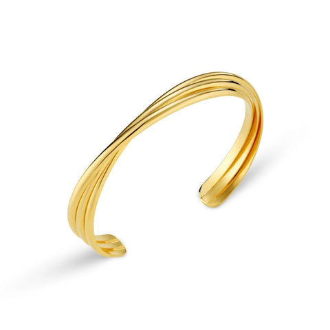 Interlocking Open Bangle by Orelia