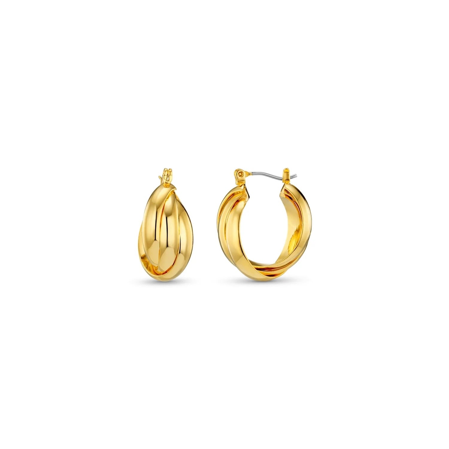Small Interlocking Hoop Earrings by Orelia