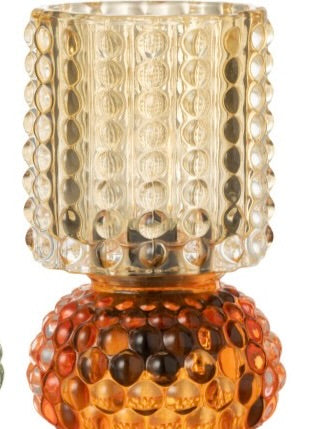 Yellow/Orange Bobble Glass LED Lamp