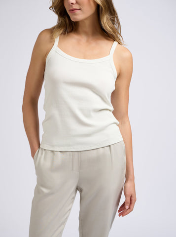 White Rib Vest by Yaya