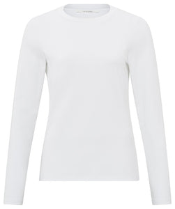 White Long Sleeve Tee by Yaya