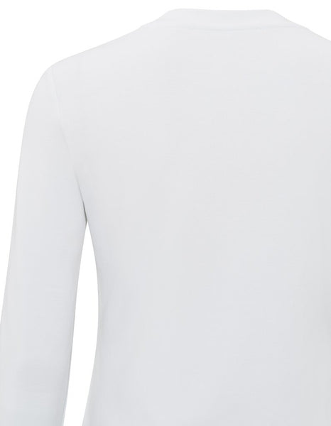 White Long Sleeve Tee by Yaya