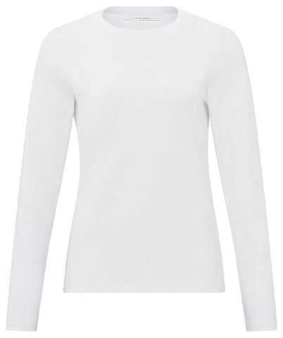 White Long Sleeve Tee by Yaya