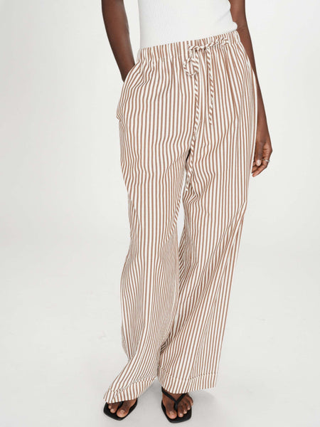 Mocha Stripe Trouser By Grace & Mila