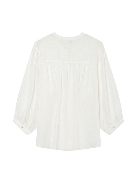 Ivory Floaty Embroidered  Blouse By Grace & Mila