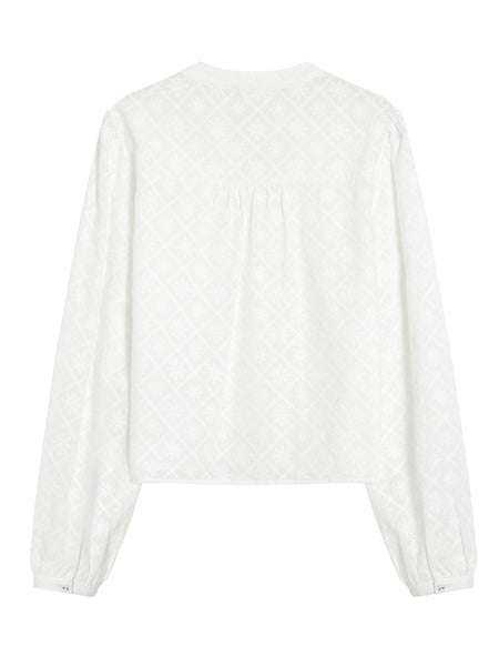 Ivory Embroidered Blouse By Grace & Mila