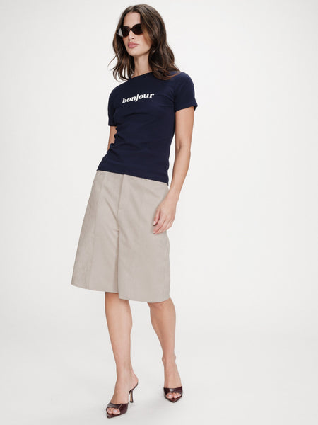 Navy Bonjour Basic Tee By Grace & Mila
