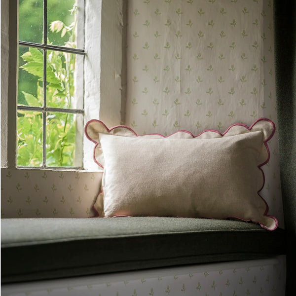 Scallop Cushion Pomegranate