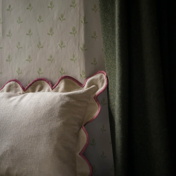 Scallop Cushion Pomegranate