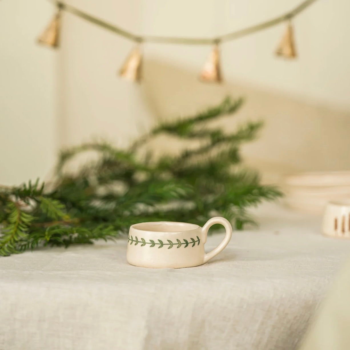 Hand Painted Wreath Tea Light Holder
