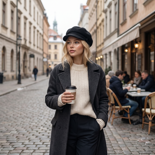 Black Baker Boy Hat