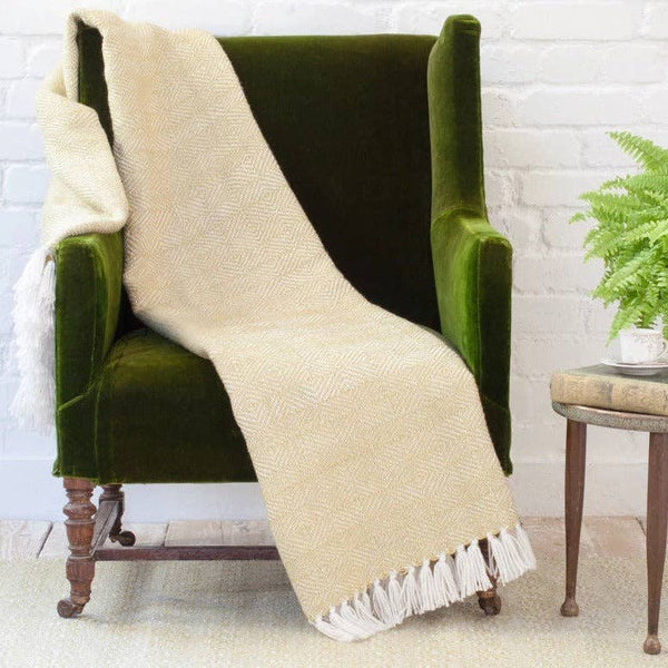 Diamond Butter Yellow Blanket by Weaver Green