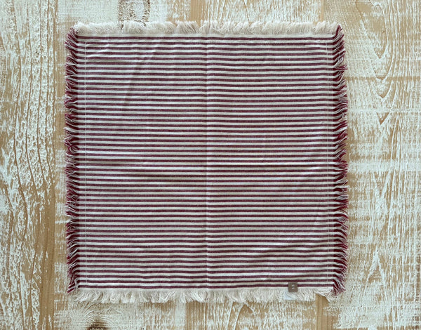 Red Ticking Stripe Napkins