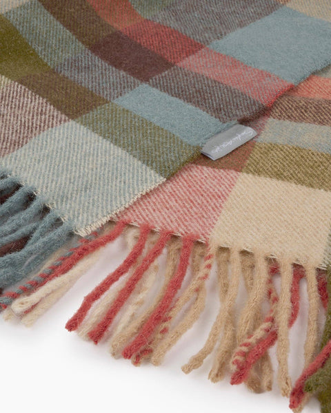 Autumn Tartan Wool Throw by Sophie Allport