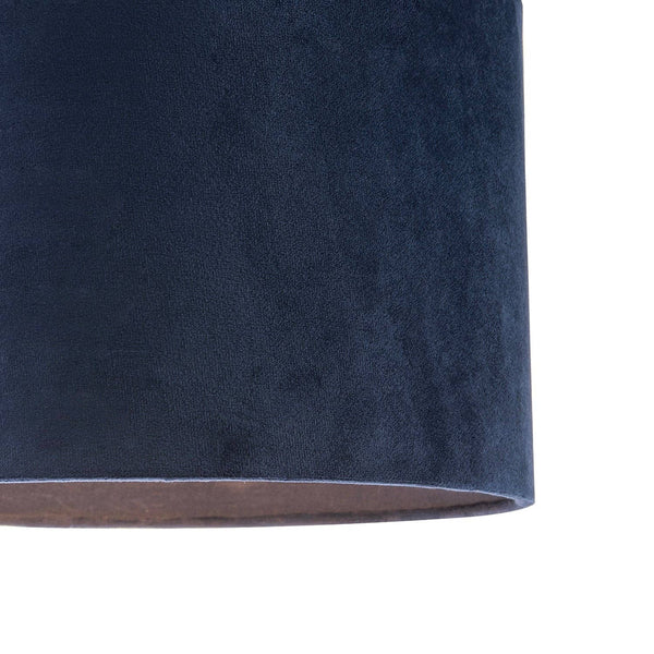 Midnight Blue Velvet Round Lamp Shade