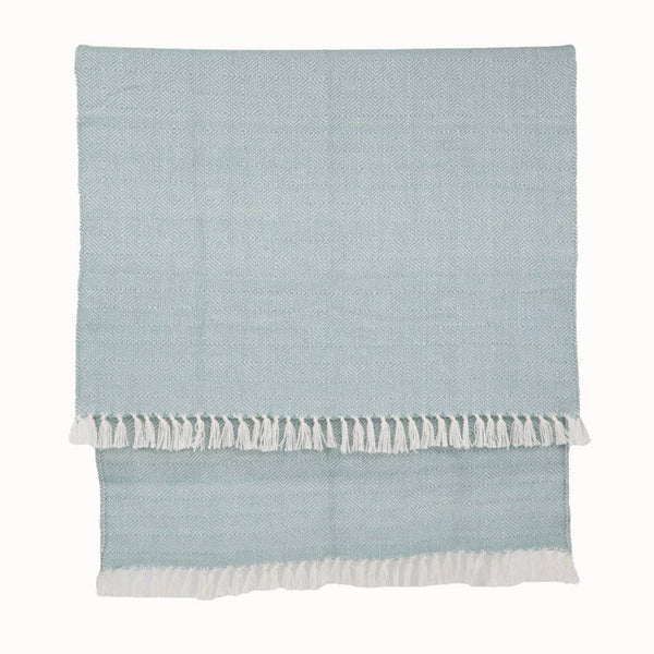 Diamond Teal Blanket by Weaver Green