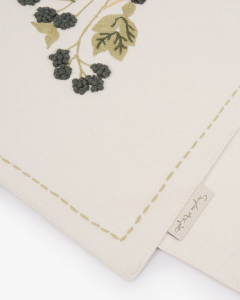 Autumn Forage Embroidered Table Runner by Sophie Allport