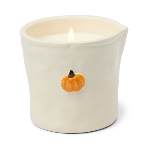 Pumpkin Embossed Ceramic Candle - Pumpkin Spice
