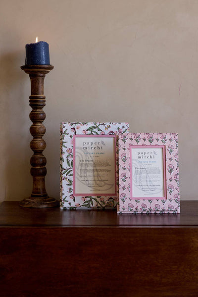Blush Songbird Block Printed Picture Frame (5x7)