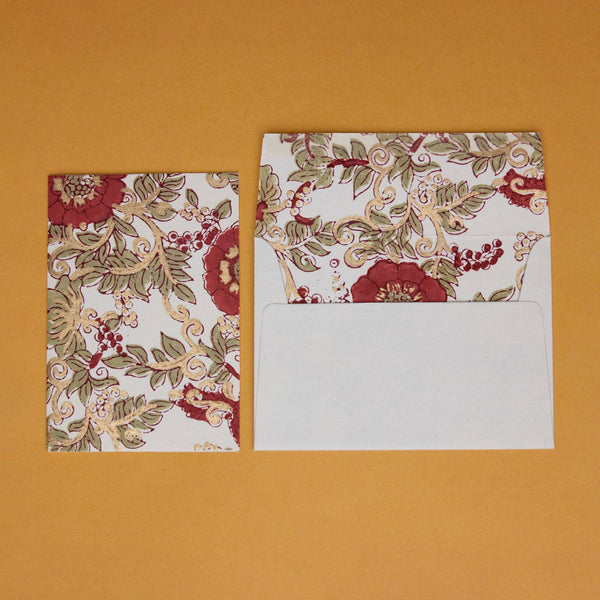 Wild Rose Winter Red Card