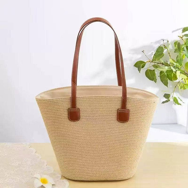 Natural Raffia Shoulder Beach Bag