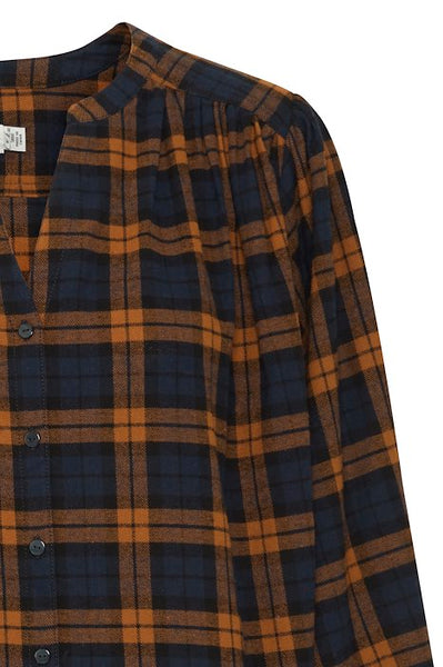 Soft Check Hunter Shirt by ICHI