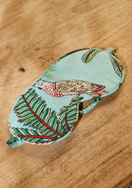Pink Jungle Print Eye Mask