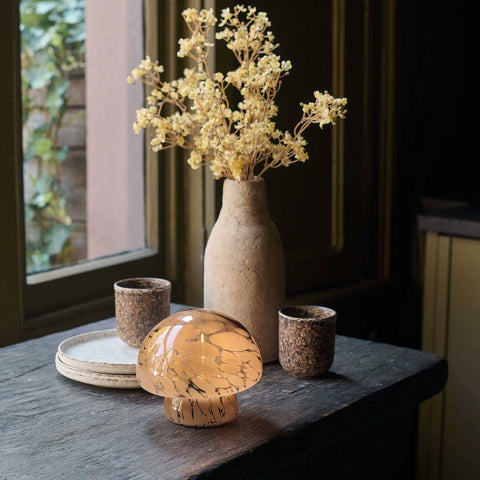 Caramel Mushroom Table Lamp