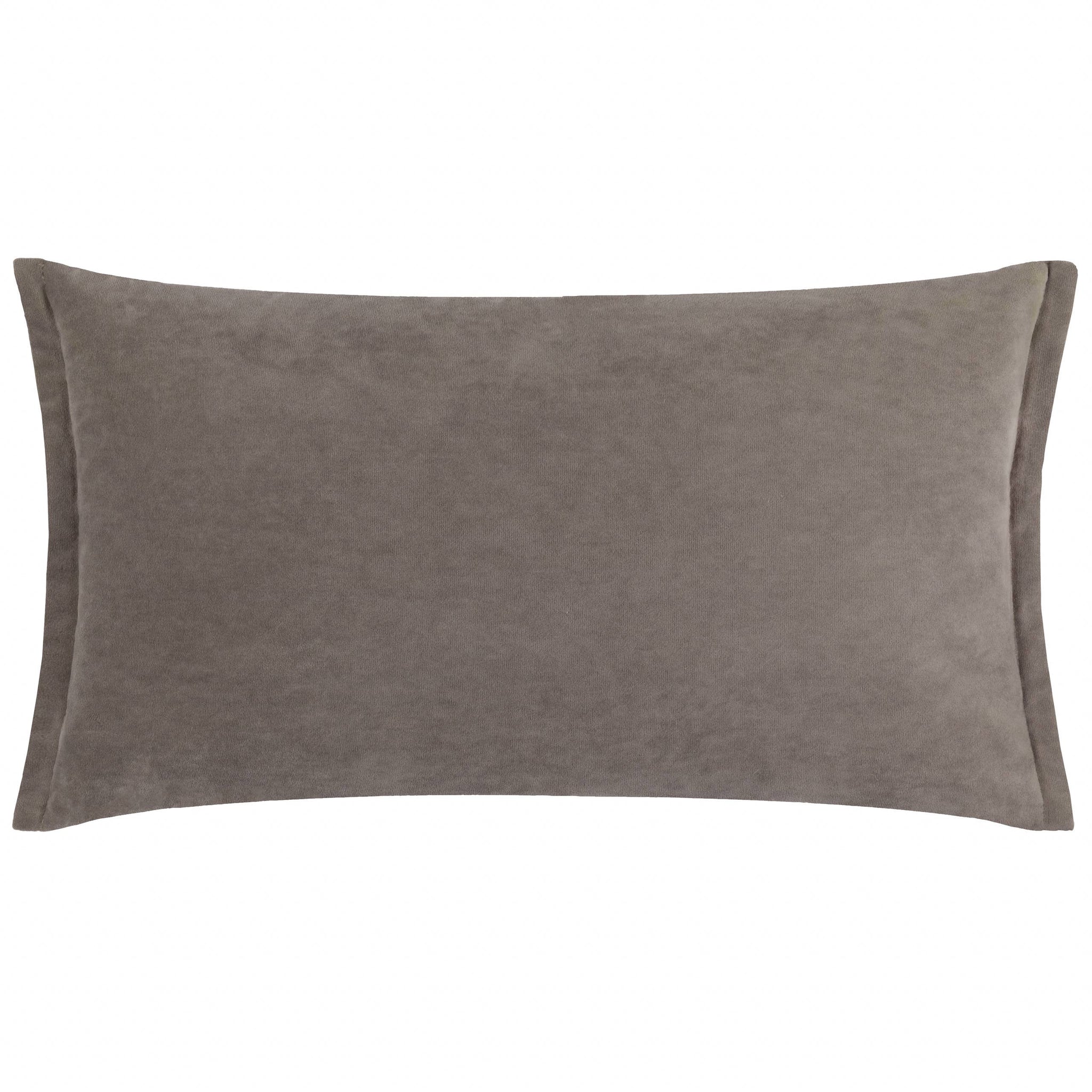 Taupe Merton Rectangular Velvet Cushion