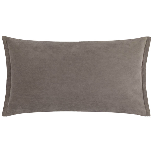 Taupe Merton Rectangular Velvet Cushion