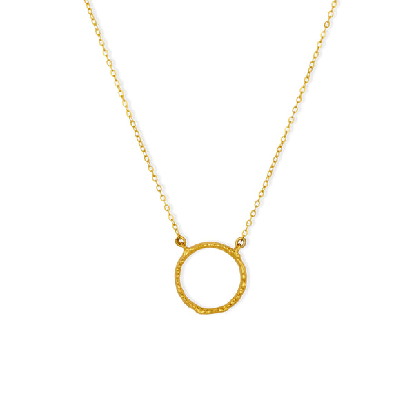 Nia Gold Ring Pendant Necklace by Ashiana
