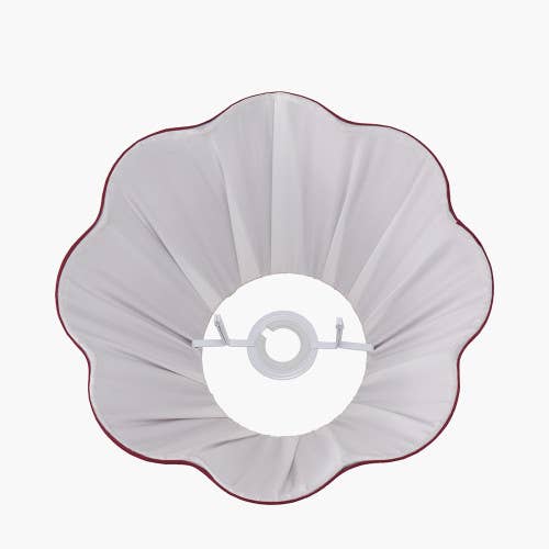 Malia 35cm Mulberry Red Pleated Scalloped Lamp Shade