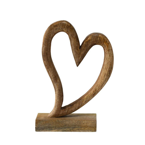 Wood Decorative Hand-carved Heart