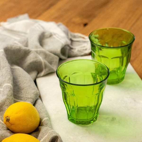 Green Duralex Picardie Glass Drinking Tumbler